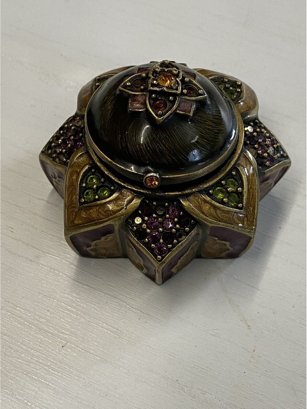 JAY STRONGWATER Lotus Star Roget Persia Collection Trinket Box